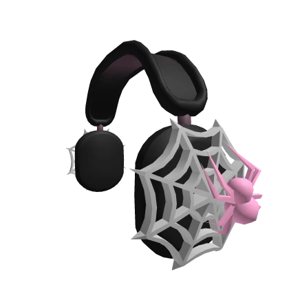 Pink Spider Web Headphones (BLACK)