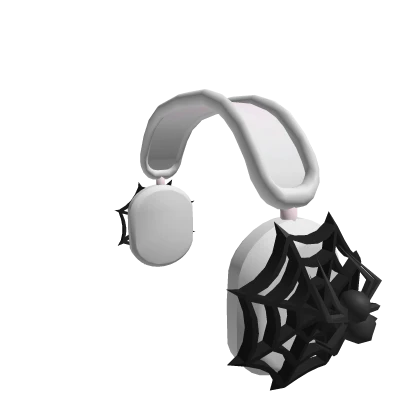 Black Spider Web Headphones (WHITE)