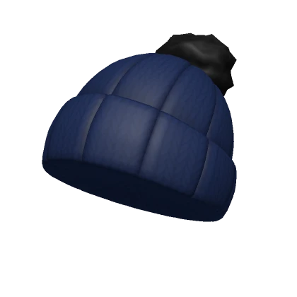 Blue Pom Beanie