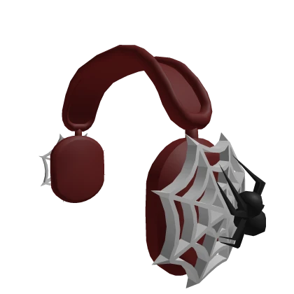 Black Spider Web Headphones (RED)