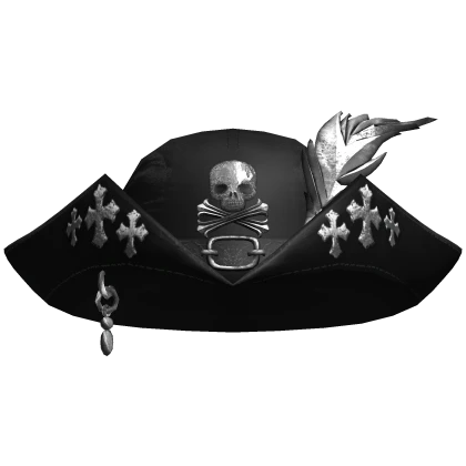 Black Vintage Pirate Cap