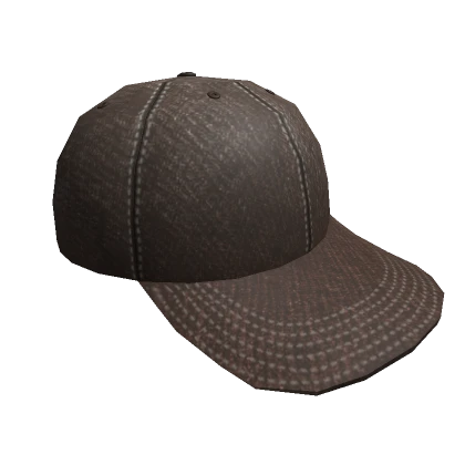 Brown Denim Cap