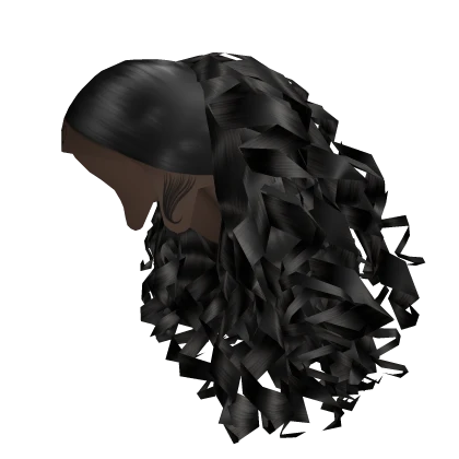 Curly Sleek Middle Part [Black]