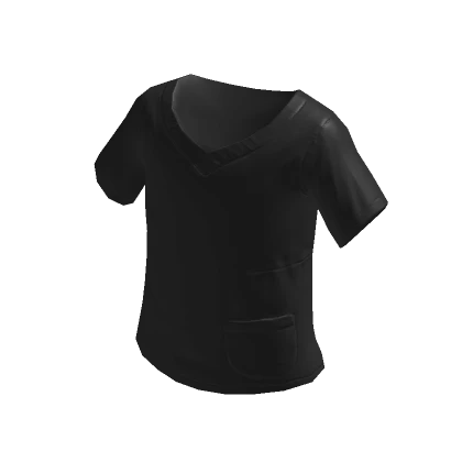 Medical Scrubs Hospital Shirt - Black