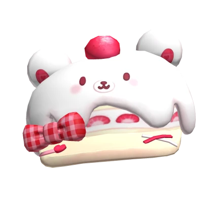 strawberry icing bear hat