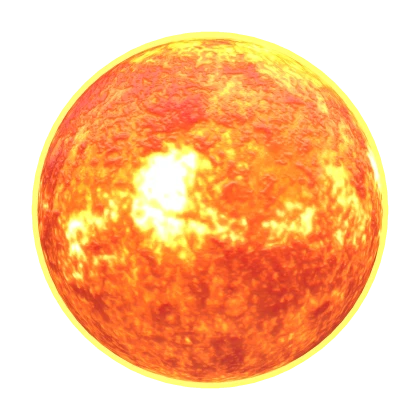 Glowing Sun Head