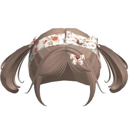 igari mori kei milk tea floral bows rose headband