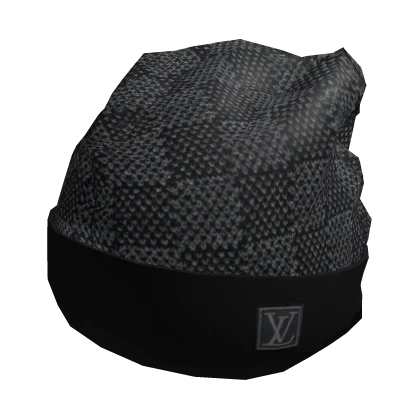 Black Authentic LV Neo Petit Damier Beanie