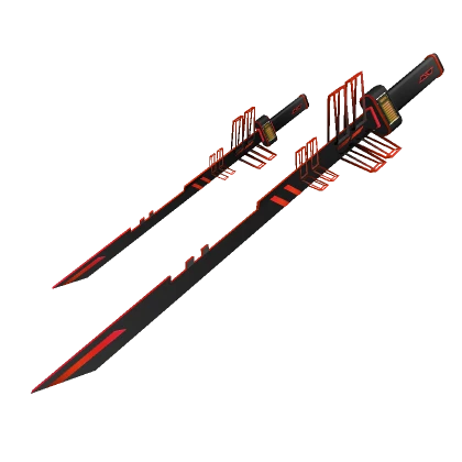 [3.0] Future Dual Katana Waist Sword (Red)