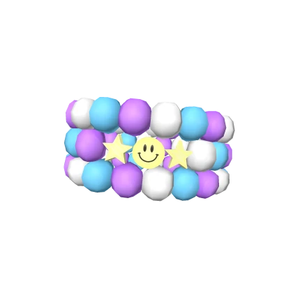 3.0 Blue and Purple Pearl Preppy Armband