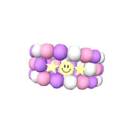 3.0 Pink and Purple Pearl Preppy Armband