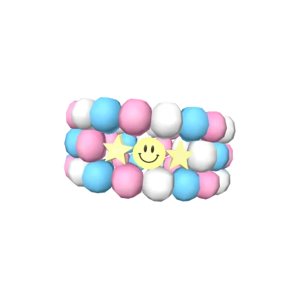 3.0 Blue and Pink Pearl Preppy Armband