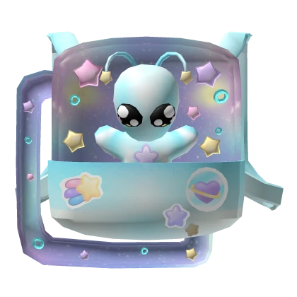 ♡ Galactic pastel alien backpack with stars ♡ 1.0