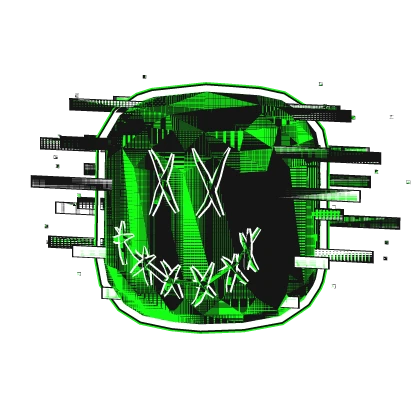 [Animated] Glitch Head Green