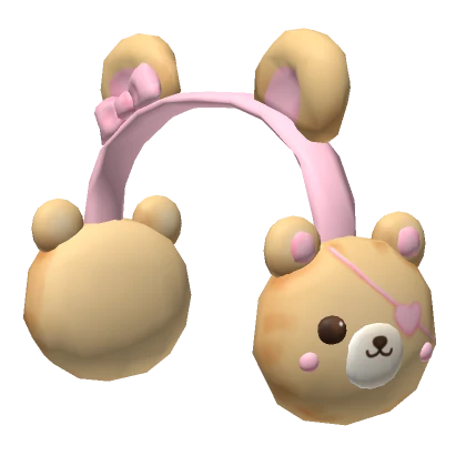 Bear Cookie Earmuffs Headphones With Bow