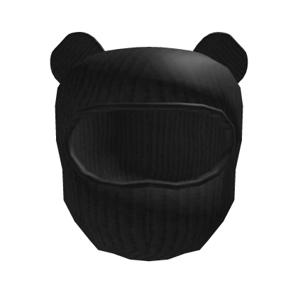 Black Y2K Bear Balaclava Ski Mask