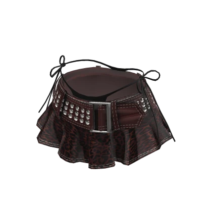 💗Y2K LOWRISE SKIRT WITH BELT_BROWN