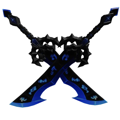 Dual Blue Evil Sword