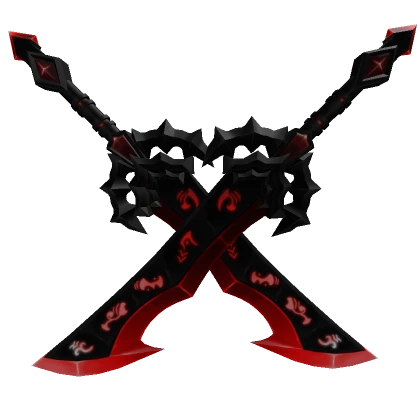 Dual Red Evil Sword