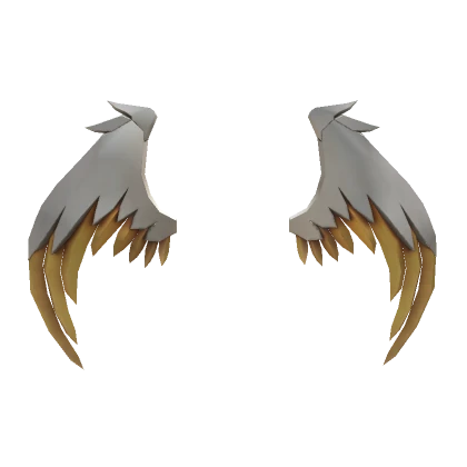 Angelic Golden Tipped Head Wings