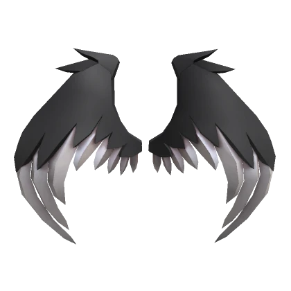 Fallen Silver Tipped Curved Wings