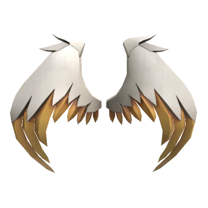 Angelic Golden TIpped Curved Wings