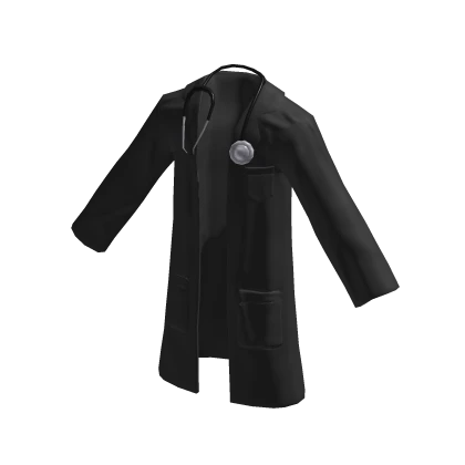 Medical Doctor Hospital Jacket - Black