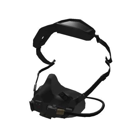 Black High Altitude Skydiving Mask Goggles Up