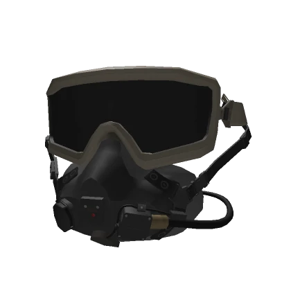 Tan High Altitude Skydiving Mask W/ Goggles