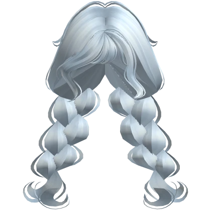 ♡ shoujo swirly braids in pastel blue