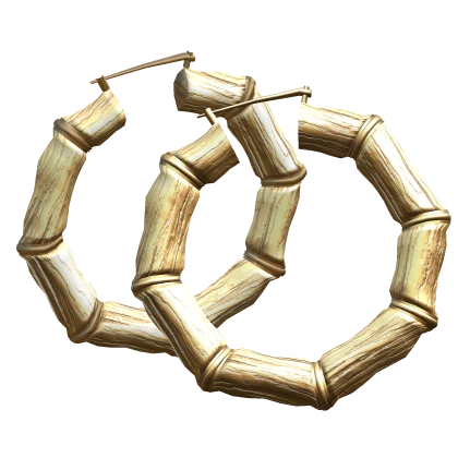 2000s Baddie Bamboo Hoops Earrings Glam | Gold