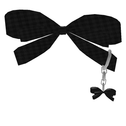 Plaid Black Bow Clip