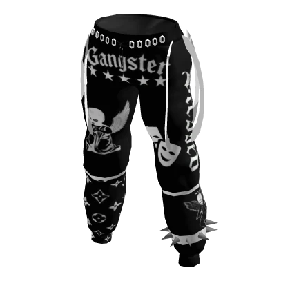 Black Gangster Y2K Pants