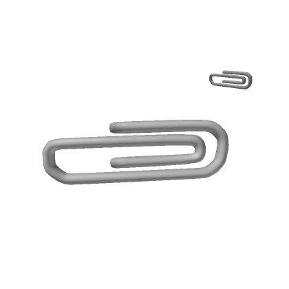 Gray Paperclip Hairclip