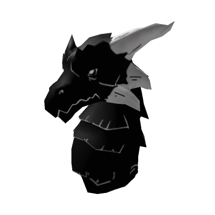 Black and White Dragon Head