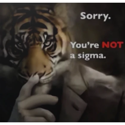 You're NOT a sigma.