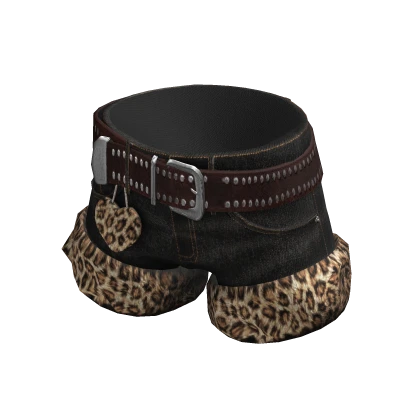Y2K Fur Heart Shorts