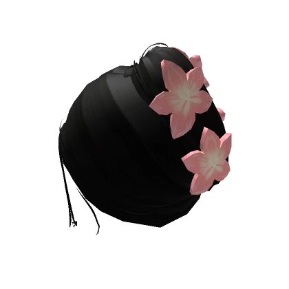 Hawaii  Flower HairClip Updo in Black