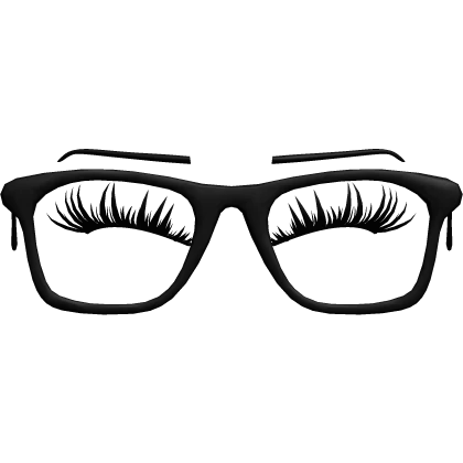 Black Glasses with Lashes