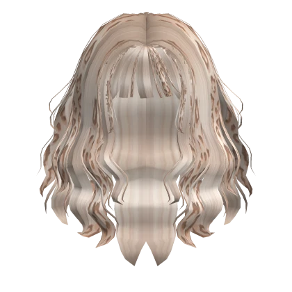 Wavy Blonde Layers Soft Curls W Bangs