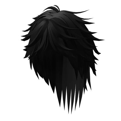 Long Spiky Emo Scene Punk Boy Hair in Black
