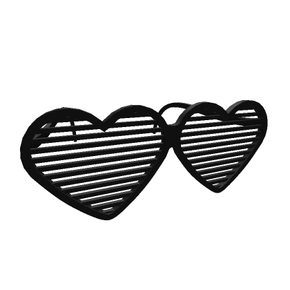 Oversized Heart Valentines Shutter Shades (BLACK)