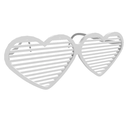 Oversized Heart Valentines Shutter Shades (WHITE)