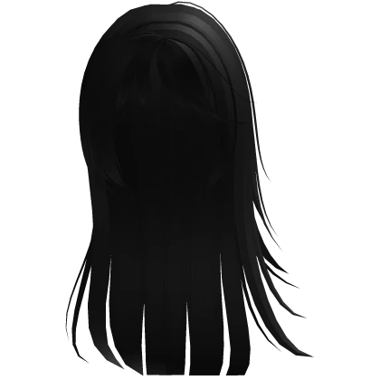 ♡ : windy wispy anime girl hair in black