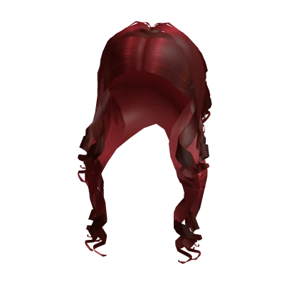 Crimson Red Half Up Curls