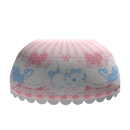 cat and mouse pink blue cute ruffle egl skirt