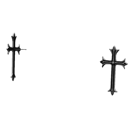 Chrome Cross Earrings