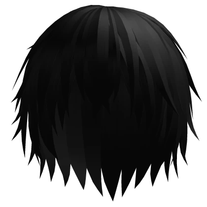 emo messy anime boy ghoul hair black