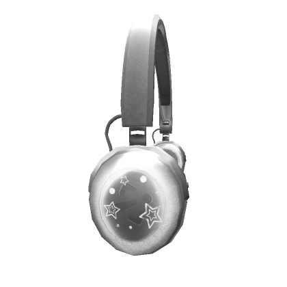 silver glossy star headphones