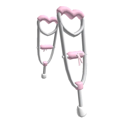 💗Cute Pink heart crutches 3.0